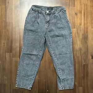Who What Wear Jeans Womens 8 Gray Acid Wash High Rise Tapered Jogger Cropped